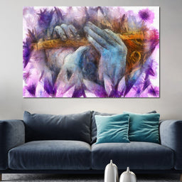 Krishna Playing the Flute - NicheCanvas