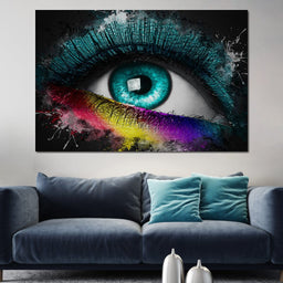 Colorful Eye Splash Art - Johanjjf - NicheCanvas