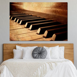 Vintage Piano Keys - NicheCanvas