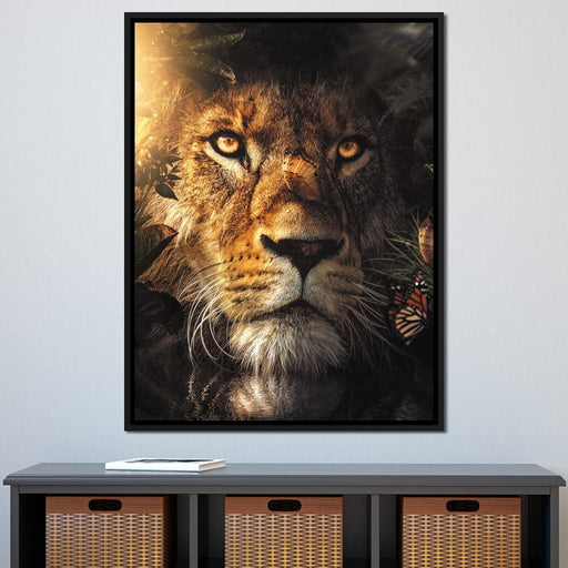 Lion Hiding - Zenzdesign Canvas Print