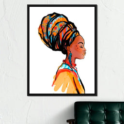 African Woman Turban - NicheCanvas