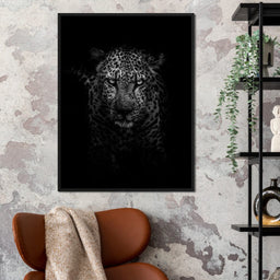 Leopard Black & White - Johanjjf - NicheCanvas