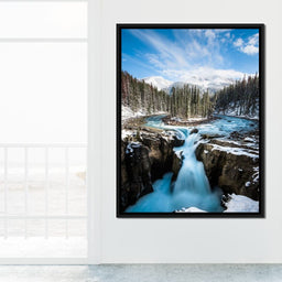 Snowy Sunwapta Falls - Lucas Moore - NicheCanvas