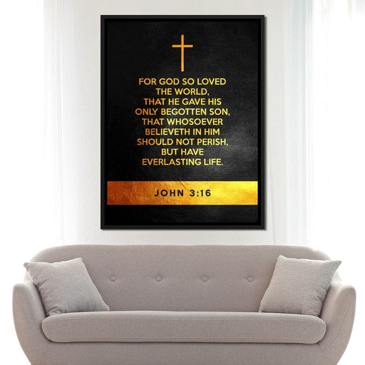 John 3:16 - ABConcepts Canvas Print