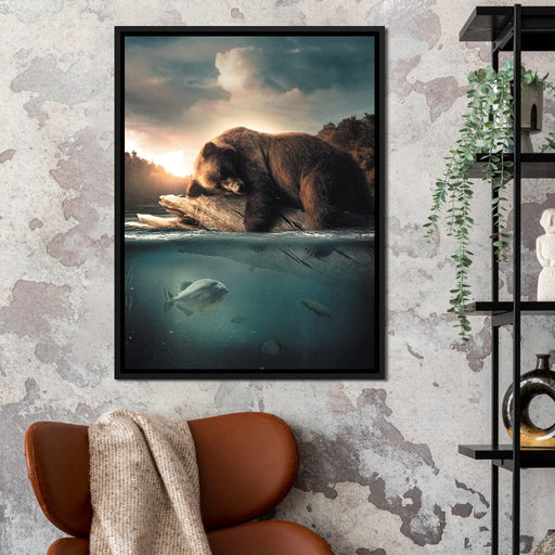 Floating Bear - Zenzdesign Canvas Print