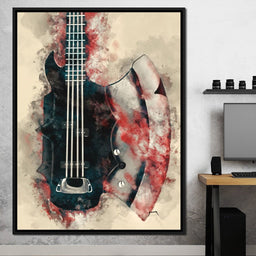 The Demon's Axe Bass Guitar - Abraham Szomor - NicheCanvas
