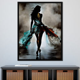 Female Portrait Paint Splash 040 - Johanjjf - NicheCanvas