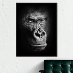 Black and White Gorilla - NicheCanvas