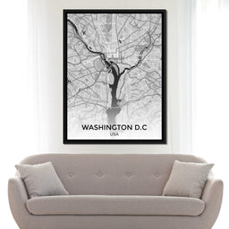 Map of Washington, USA - NicheCanvas