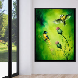 Emerald Songbirds - NicheCanvas