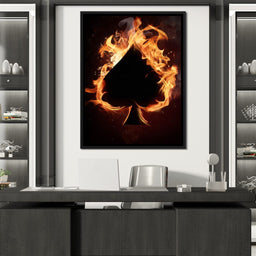 Spade on Fire - NicheCanvas