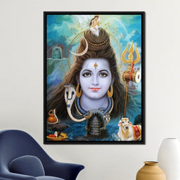 Lord Shiva Portrait - NicheCanvas
