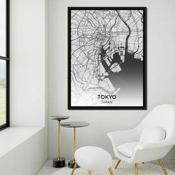 Map of Tokyo, Japan - NicheCanvas