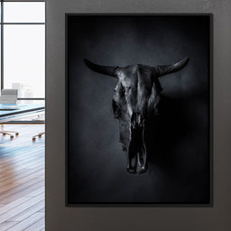 Black Bull Skull - NicheCanvas