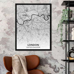 Map of London, UK - NicheCanvas