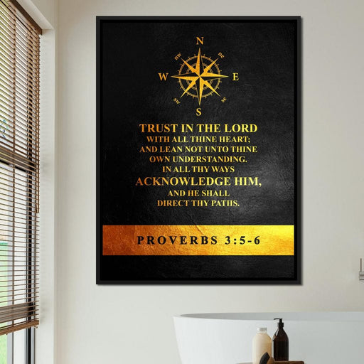 Proverbs 3:5-6 - ABConcepts Canvas Print