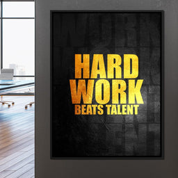 Hard Work Beats Talent - ABConcepts - NicheCanvas