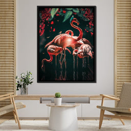 Glowing Flamingo - Zenzdesign - NicheCanvas