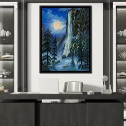 Moonlight Waterfall - Frank Kecskes - NicheCanvas