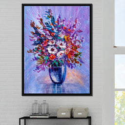 Multicolored Flowers Bouquet - NicheCanvas