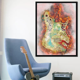 Jimi Hendrix's Guitar - Abraham Szomor - NicheCanvas
