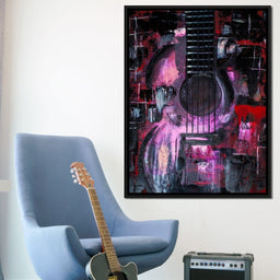 Abstract Guitar - NicheCanvas