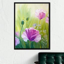 Purple Poppies - NicheCanvas