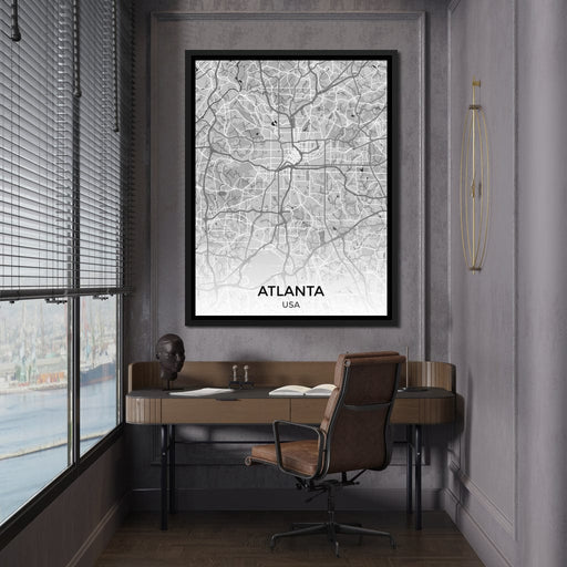 Map of Atlanta, USA Canvas Print