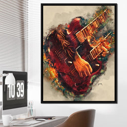 Jimmy Page's Electric Guitar - Abraham Szomor - NicheCanvas