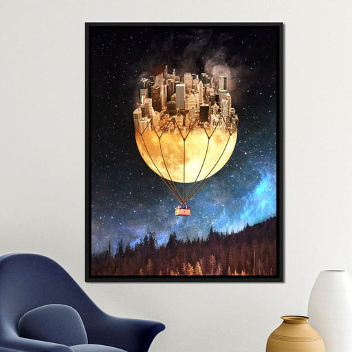 Moon Town - Natacha Einat Canvas Print