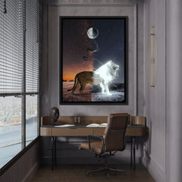 Lion Lune - Natacha Einat - NicheCanvas