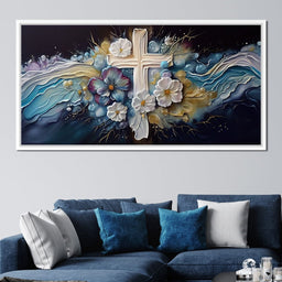 Floral Cross 03 - Neal Hackett  - NicheCanvas