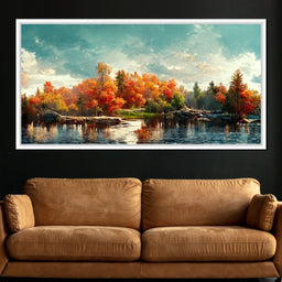 Lakefall Landscape - NicheCanvas