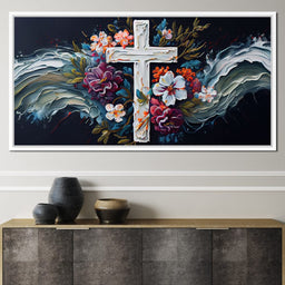 Floral Cross 05 - Neal Hackett  - NicheCanvas