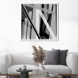 Black & White Lines v2 - Andy Brackpool - NicheCanvas