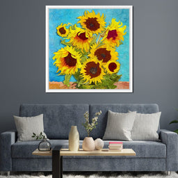 Impressionist Sunflowers - NicheCanvas