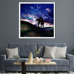 Kissing Under the Stars - NicheCanvas