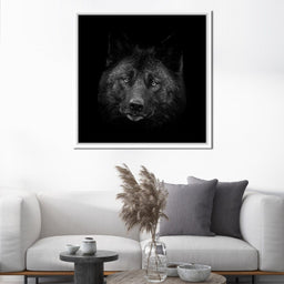 Black and White Wolf - NicheCanvas