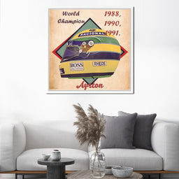 Ayrton Senna 1988 Helmet - Abraham Szomor - NicheCanvas