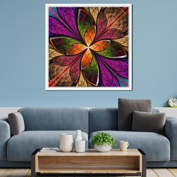 Fractal Flower in Multicolors - NicheCanvas