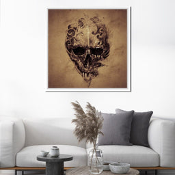 Skull Sketch - NicheCanvas