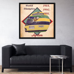 Ayrton Senna 1988 Helmet - Abraham Szomor - NicheCanvas