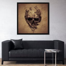 Skull Sketch - NicheCanvas