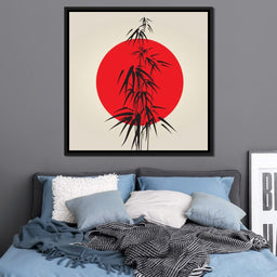Red and Black Bamboo - NicheCanvas