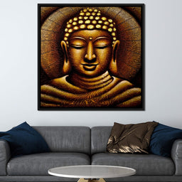 Meditating Buddha Portrait - NicheCanvas