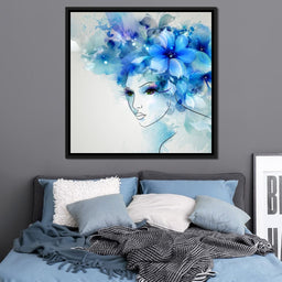 Woman with Floral Hat - NicheCanvas