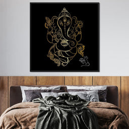 Golden Ganapati - NicheCanvas