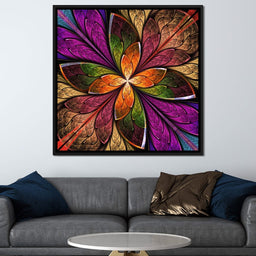 Fractal Flower in Multicolors - NicheCanvas