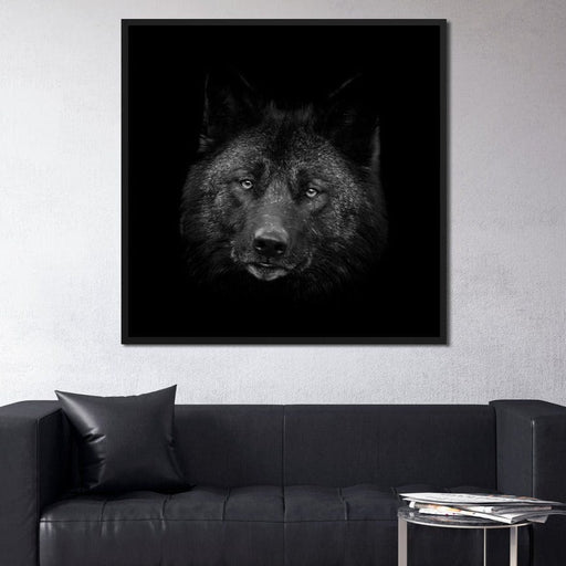 Black and White Wolf Canvas Print