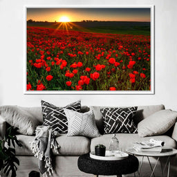 Red Poppies Field - NicheCanvas